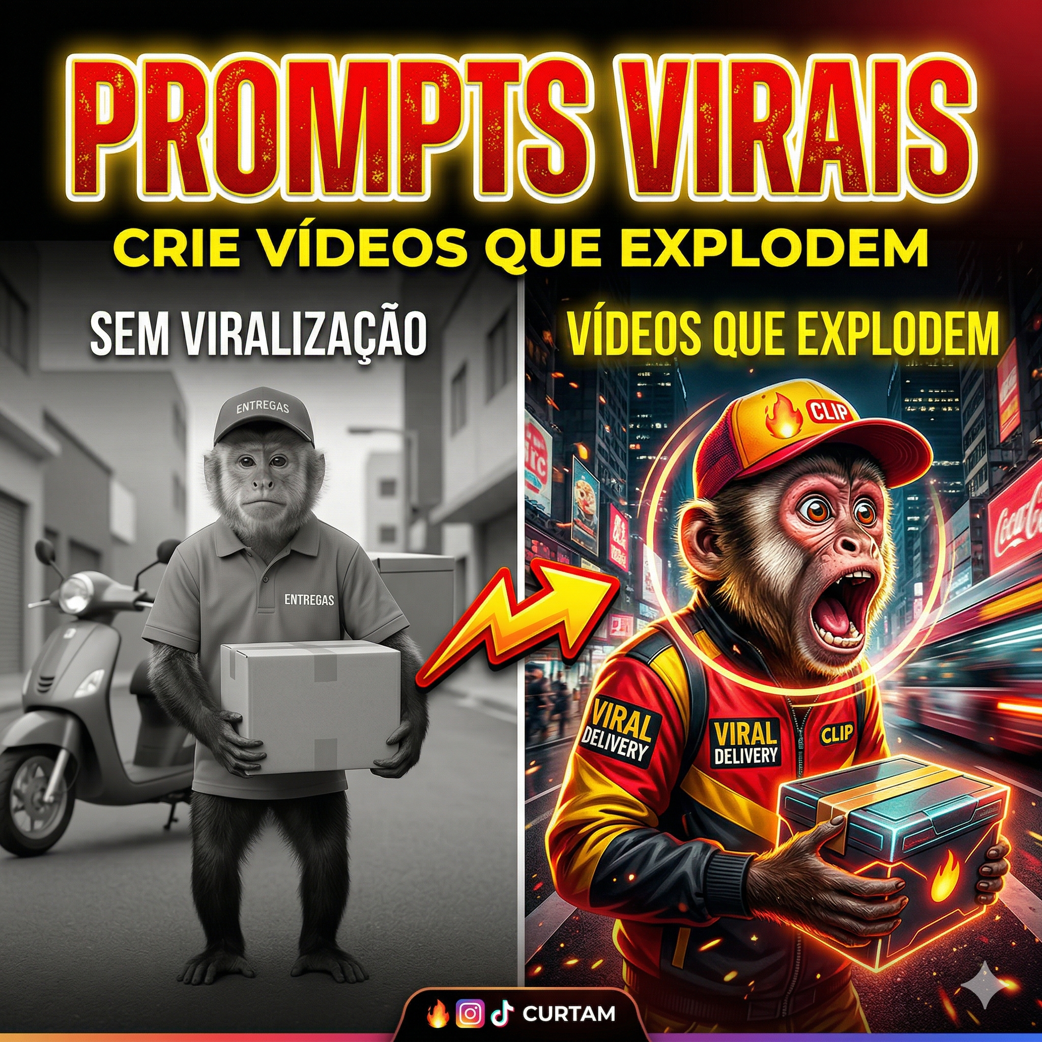 Pack de 6 Prompts Virais Para Vídeos Sora/Veo3